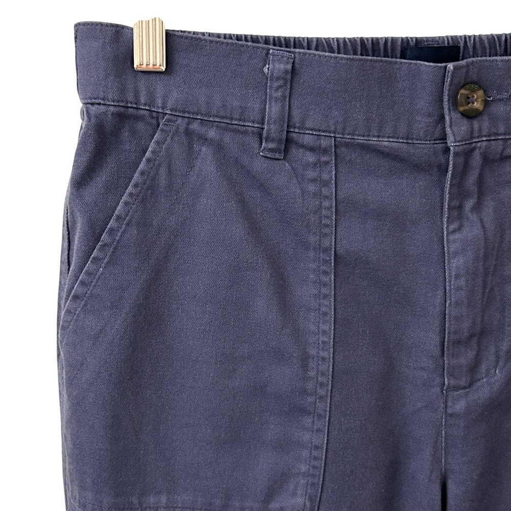 NWT Gap Twill Joggers Navy Blue Elastic Waist Tapered Leg Utility Pants Medium - Picture 9 of 12